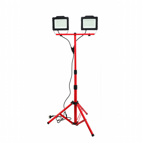 AWTOOLS Dvojitý SMD LED Reflektor 2x50W, 2x4750lm, světlo se stojanem tripod