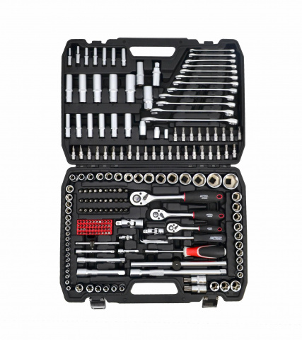 AWTOOLS Gola sada 1/2", 3/8", 1/4" + příslušenství 216 ks AW39216