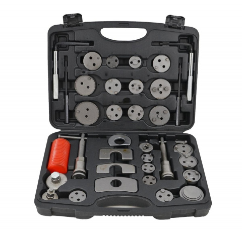 AWTOOLS Stlačovák brzdových pístů, sada na montáž kotoučových brzd 35 kusů AW18835