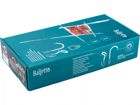 BALLETTO Baterie umyvadlová-dřezová, stojánková s flexibilním ramínkem, 35mm, šedá