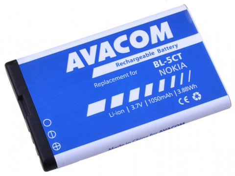 Baterie do mobilu Nokia 6303, 6730, C5, Li-Ion 3,7V 1050mAh (náhrada BL-5CT)