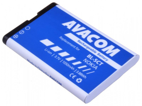 Baterie do mobilu Nokia 6303, 6730, C5, Li-Ion 3,7V 1050mAh (náhrada BL-5CT)