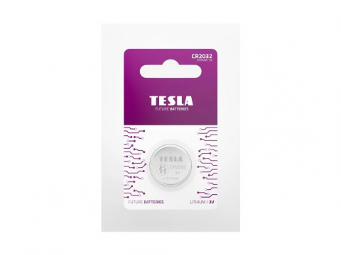 Baterie lithiová Tesla CR2032, 3V, knoflíková, 1ks