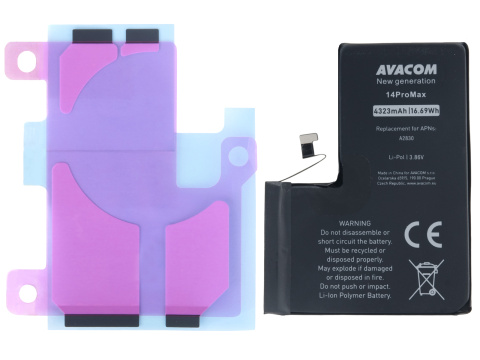 Baterie pro Apple iPhone 14 Pro Max, Li-Ion 3,86V 4323mAh (náhrada A2830)
