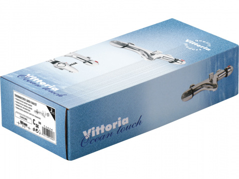 baterie termostatická vanová, 100mm, ram. 7cm, keramický ventil, chrom, VITTORIA