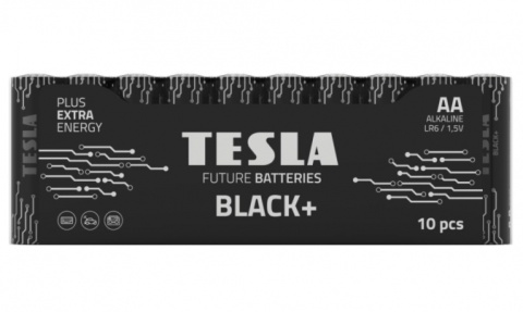 Baterie Tesla BLACK+ alkalická tužková baterie AA (LR06, shrink) 10 ks
