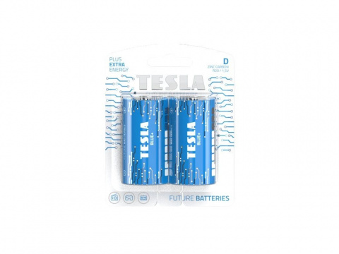 Baterie Tesla BLUE+ D malý monočlánek 2 ks, (R20, blister)