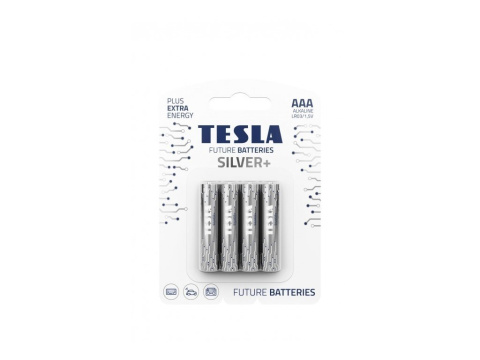 Baterie Tesla SILVER+ AAA tužková baterie 4ks,(LR03, blistr)