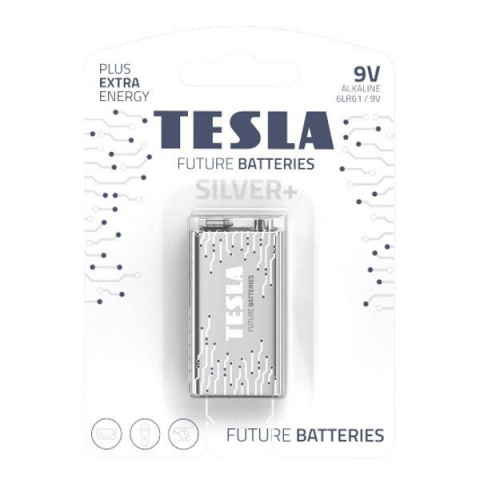 Baterie Tesla - SILVER+ Alkalická baterie 9V (6LR61, blistr)