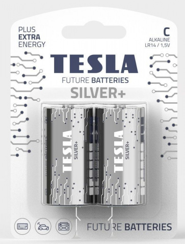 Baterie Tesla - SILVER+ Alkalická baterie C (LR14, malý monočlánek, blister) 2 ks
