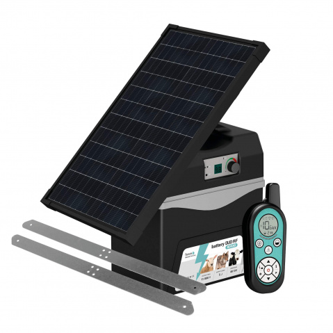 Bateriový RF zdroj fencee battery DUO RF BDX50 s ovladačem + solární panel 30 W + konzole