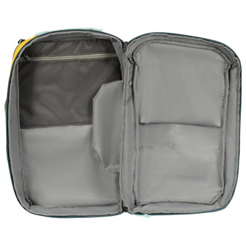 batoh cestovní Progress TRAVEL BAG terakota/tm.modrá/žlutá