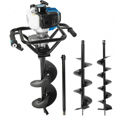 BAUG Motorový půdní zemní vrták 3,6kW + 3 vrtáky (15,20,25cm) a prodloužení