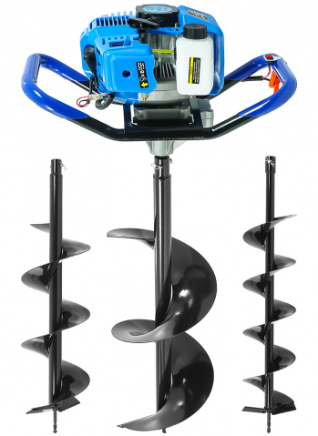 BAUG Motorový půdní zemní vrták 3,6kW + 3 vrtáky (15,20,25cm)