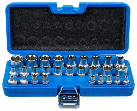 BGS Nástrčné hlavice torx vnitřní E4-E24, gola ořechy sada 28ks