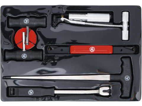 BGS Technic Sada přípravků pro demontáž vyřezávání čelních autoskel, 7dílná