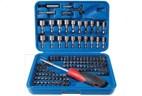 Bity a bezpečnostní bity, nástrčné ořechy, s držákem bitů, sada 122 dílů,  Magg