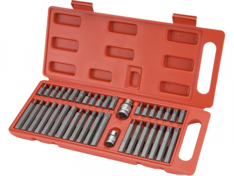 Bity Torx, XZN, Imbus, sada 40 dílů, pro ráčny 3/8“ a 1/2", Extol Premium