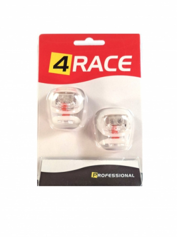 blikačka přední+zadní 4RACE LS03 silicon bílé
