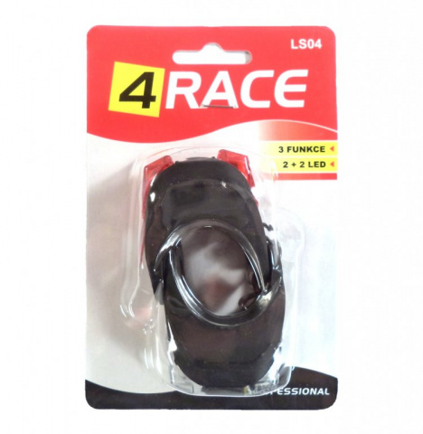 blikačka přední+zadní 4RACE LS04 silicon černé pár