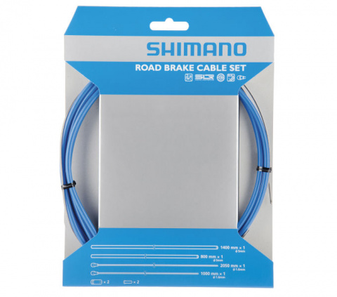 bowdeny+lanka Shimano set 1.6 x 1000/2050mm, 800/1400mm modrý