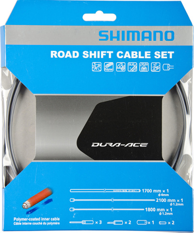 bowdeny+lanka Shimano SP41 polymer set šedý