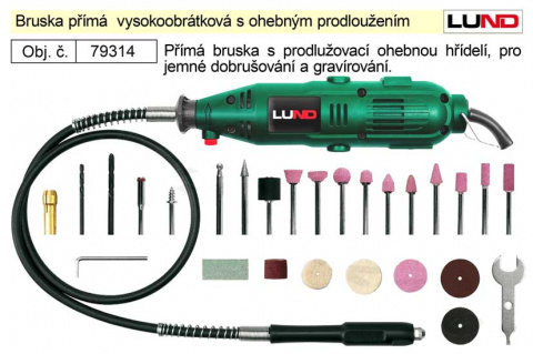 Bruska přímá vysokoobrátková 135 W Lund TO-79314