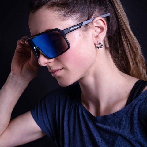 brýle Progress VISION černé/modrá skla