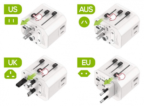 CC9600USBC cestovní adaptér