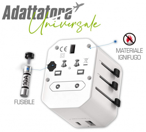 CC9600USBC cestovní adaptér