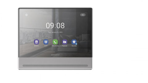 CDV-1004QT - verze 230Vac - Videotelefon 10", HD/CVBS, dotyk, paměť, mobilní aplikace