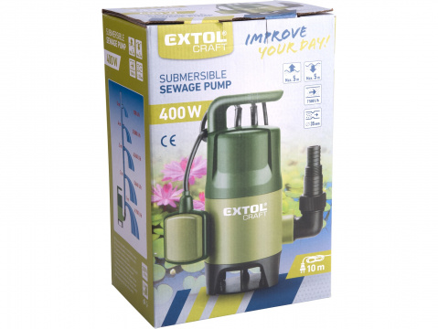 Čerpadlo elektrické kalové 400W 7500 l / hod Extol  414122
