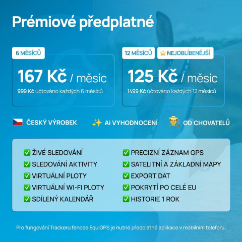 Chytrý lokátor pro koně fencee EquiGPS Track - Mentolová