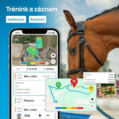 Chytrý lokátor pro koně fencee EquiGPS Track, mentolový