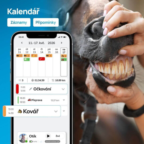 Chytrý lokátor pro koně fencee EquiGPS Track, mentolový