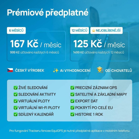 Chytrý lokátor pro koně fencee EquiGPS Track, mentolový