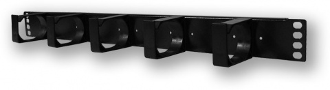 CM.VP00.5PO - 19" vyvazovací panel, 1U, 5x plastové oko
