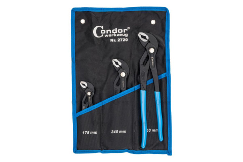 CONDOR WERKZEUG  2720 Kleště siko rychlostavitelné sada 3ks 300/240/175mm