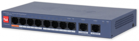 CS4010-8ET2GT-60 - PoE switch, 8x PoE, 2x Gb RJ-45 uplink, Cloud MNG L2, 60W