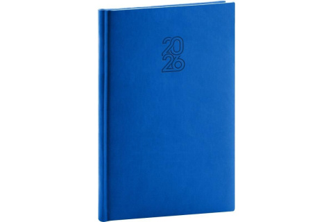Diář týdenní A5 Aprint, koženka, modrý