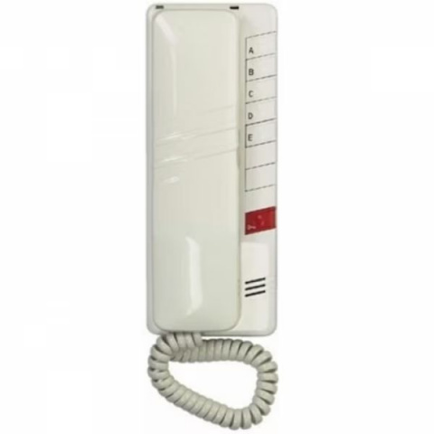 Domácí telefon Tesla DT93 s 1 tl. na EZ + 5 tl. na protist. - elektron. vyzvánění (bílý)