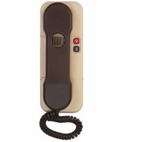 Domácí telefon Tesla stropkov DT85 s 1 tl. na EZ + 1 tl. na protist.- elektron.vyzvánění (hnědý)