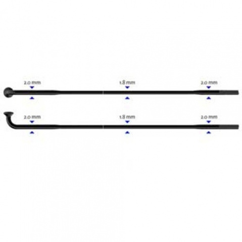 drát nerez Sapim Race 2-1,8-2 x 276mm černý