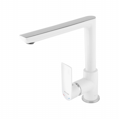 Dřezová baterie MIXXUS PREMIUM ALEX 018 (NUT) WHITE-CHROME, bílý-chrom | ALEX 018 (NUT) WHITE-CHROME