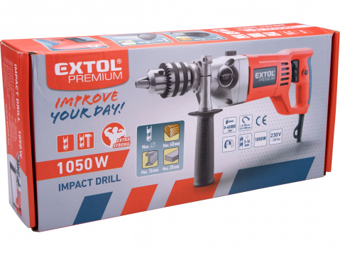 Elektrická vrtačka s příklepem 1050 W Extol Premium 8890040