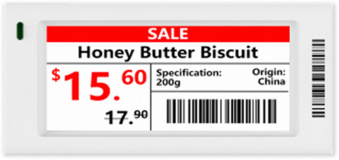 ESL-E029A - digitální elektr. papír, 2.9", černá, bílá, červená