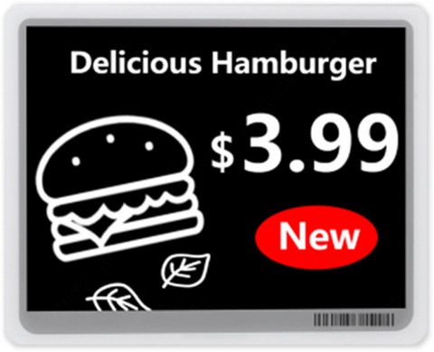 ESL-E058A-N - digitální elektr. papír, 5.8", černá, bílá, červená, NFC