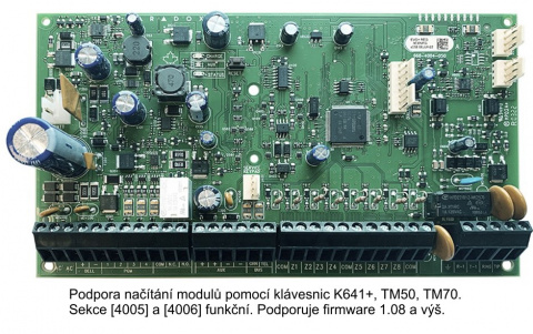 EVOHD+ - 2x8=16 zón, max. 192 zón, na desce 4+1 P