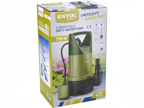 EXTOL CRAFT čerpadlo ponorné na znečištěnou vodu, 750W, 13000l/h 414142