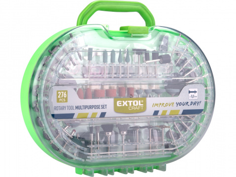 EXTOL CRAFT nástavce na přímou brusku, sada 276ks 903772